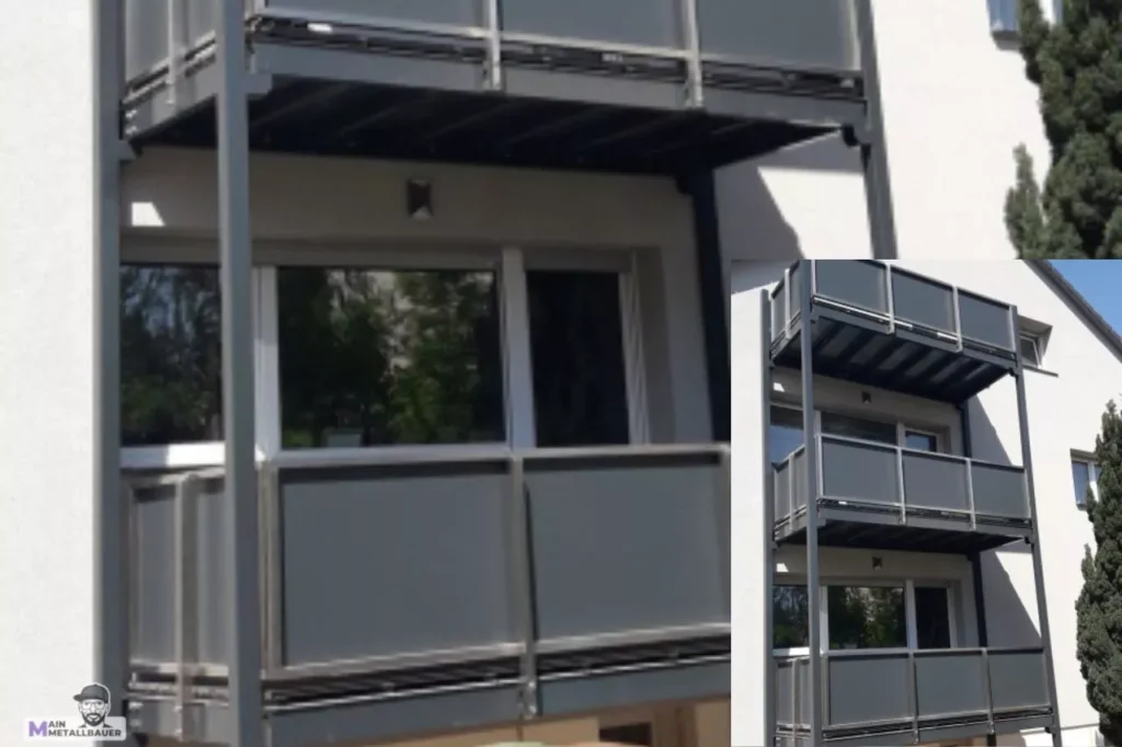 Balkonanlage Aluminium HPL Platten Gelaenderfuellung