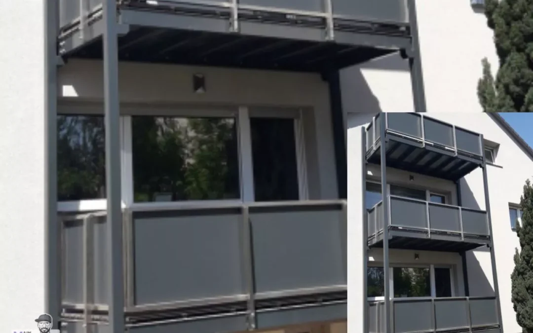 Balkonanlage Aluminium HPL Platten Gelaenderfuellung
