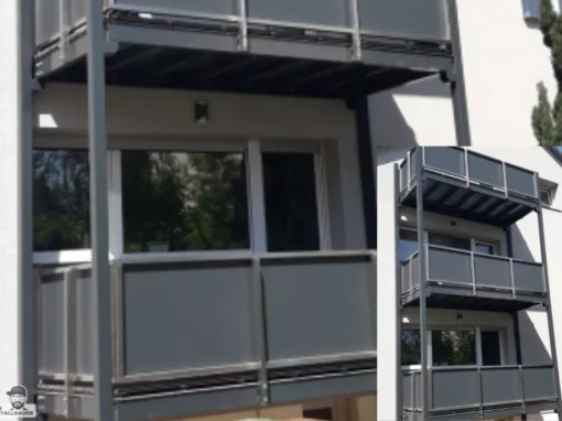 Balkonanlage Aluminium HPL Platten Gelaenderfuellung