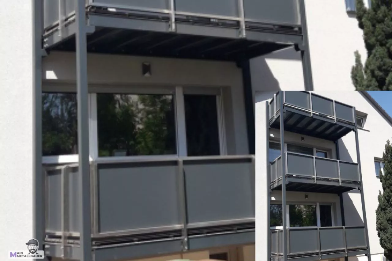 Balkonanlage Aluminium HPL Platten Gelaenderfuellung