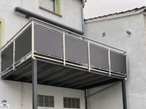 Anbaubalkon Stahl Verzinkt Pulverbeschichtet Edelstahlgelaender Pulverbeschichtete Aluminium Blechfuellung