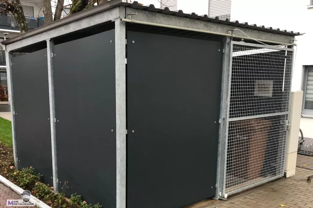 Muelltonnen Einhausung Aluminin Platten Muelltonnen Einhausung Aluminin Platten und Stahltuer