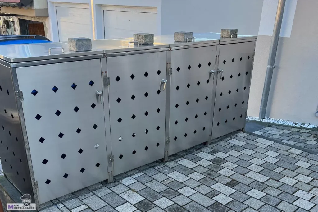 Mulltonnenbox mit Rautenmuster Mulltonnenbox mit Rautenmuster