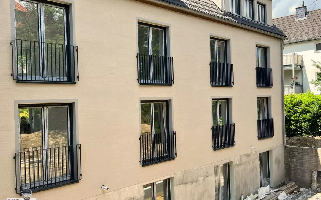 Franzoesicher Balkon Aus Flachstahl Pulverbeschichtet In Anthrazit