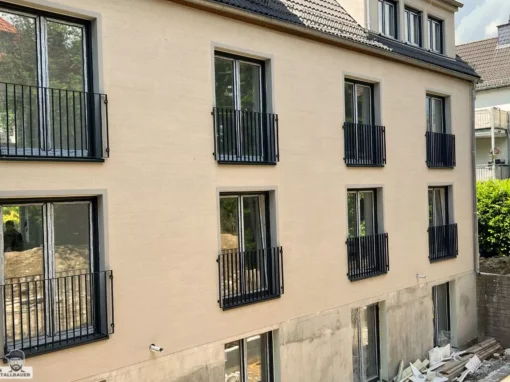 Franzoesicher Balkon Aus Flachstahl Pulverbeschichtet In Anthrazit