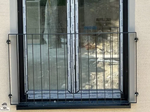 Franzoesicher Balkon Aus Flachstahl Pulverbeschichtet In Anthrazit