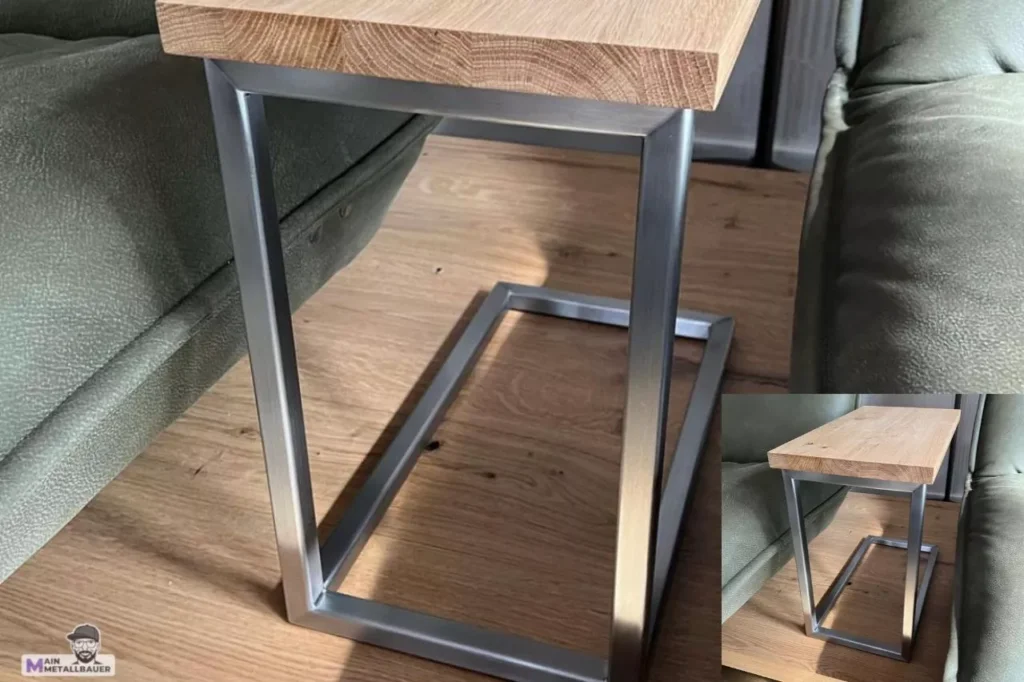 Beistelltisch aus Edelstahl