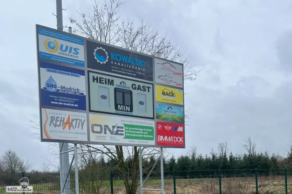 Torzaehler Fussball Solarbetrieben Torzaehler Fussballfeld solarbetrieben