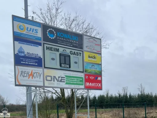 Torzaehler Fussball Solarbetrieben