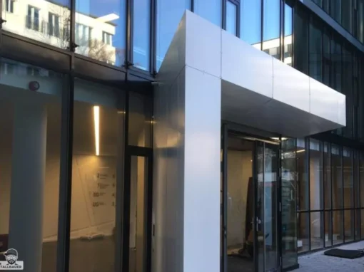 Alluminium Eingangsueberdachung Vordach Mit Seitenwand