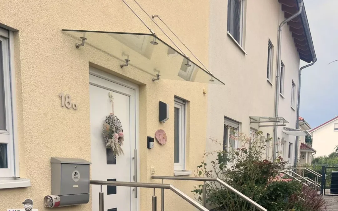 Glasvordach Freitragend