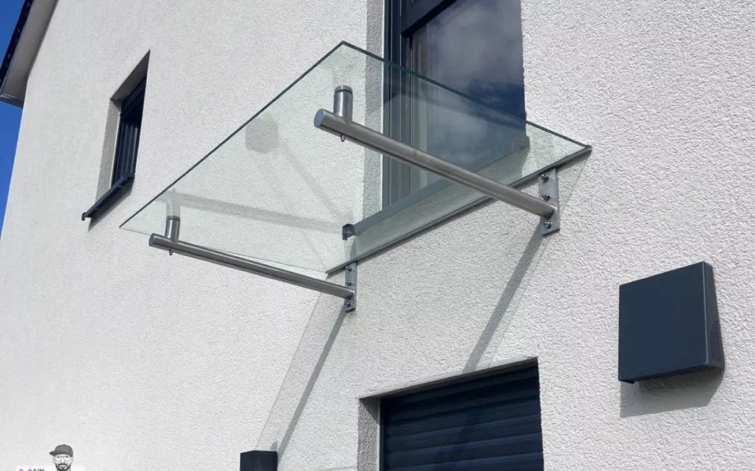 Modernen Glasueberdachung Aluminium Glasvordach Eingangsbereich