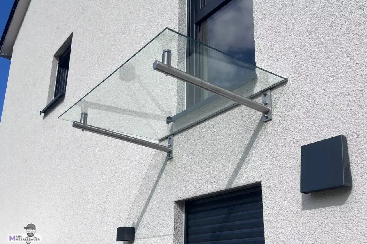 Modernen Glasueberdachung Aluminium Glasvordach Eingangsbereich