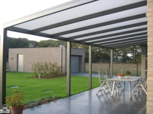 Terrassenueberdachung Mit Massivplatten Und Aluminium Unterbau